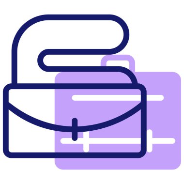 Çanta. Web simgesi basit illüstrasyon