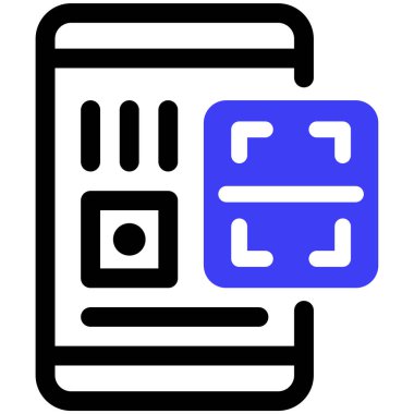 qr kod web simgesi vektör çizimi