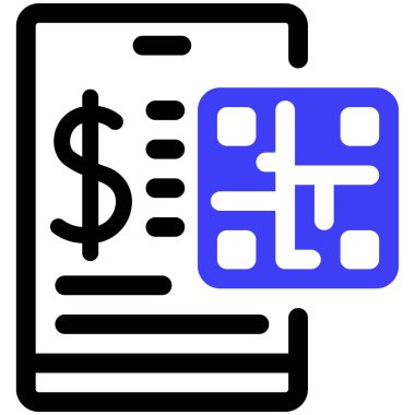 qr kod web simgesi vektör çizimi