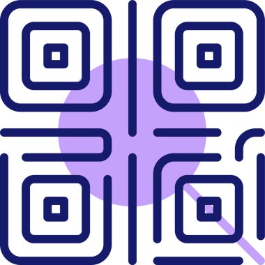 qr kod web simgesi vektör çizimi