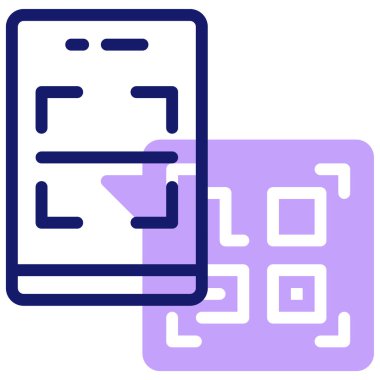 qr kod web simgesi vektör çizimi