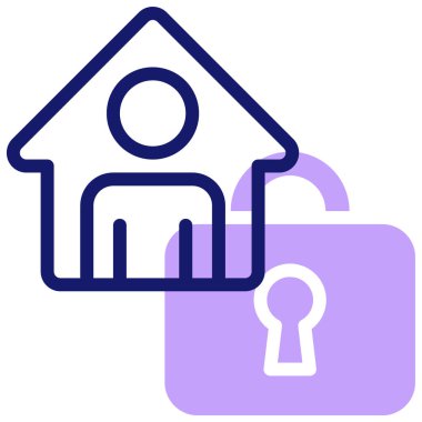 Eve. Web simgesi basit illüstrasyon