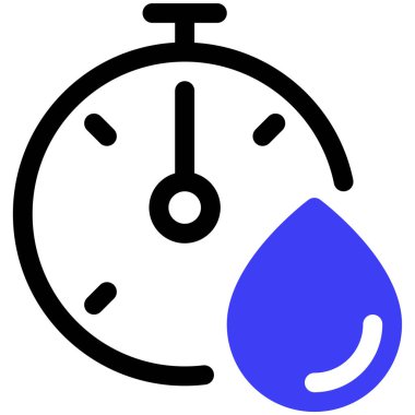 Kronometre vektör simgesi. biçim iki renkli düz sembol, eko yeşil ve gri renkler, yuvarlak açılar, beyaz