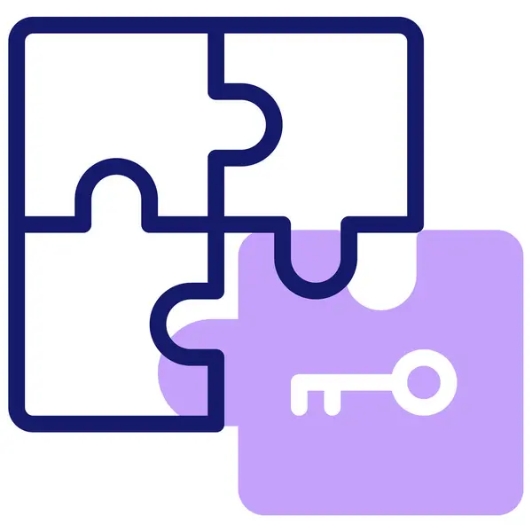 Puzzle Web Symbol Einfache Illustration — Stockvektor