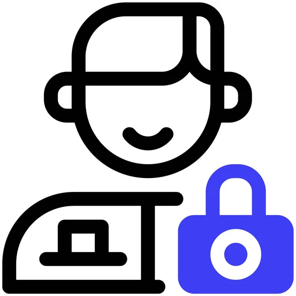 Security Web Icon Vector Illustration — Stock Vector