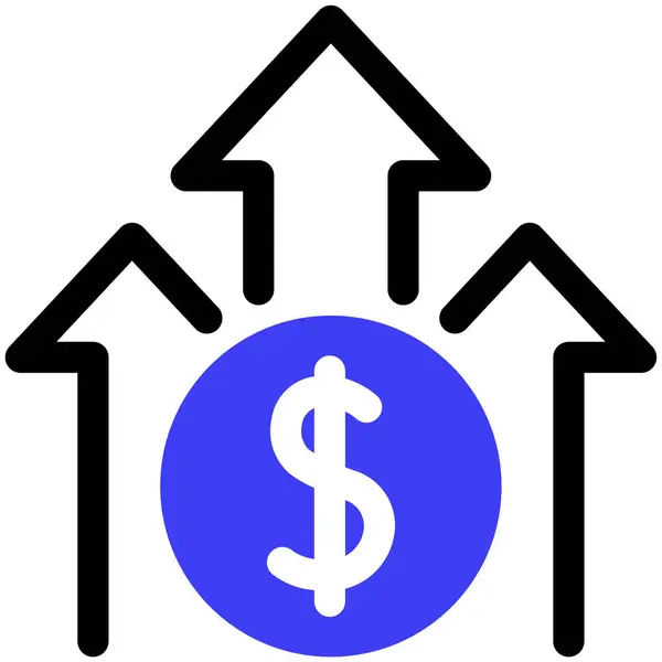 Τραπεζικό Και Χρηματοπιστωτικό Διάνυσμα Εικονίδιο Στυλ Είναι Δίχρωμο Επίπεδο Σύμβολο — Διανυσματικό Αρχείο