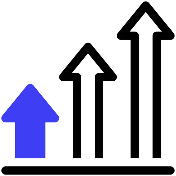 Wachstum Web Symbol Einfache Illustration — Stockvektor
