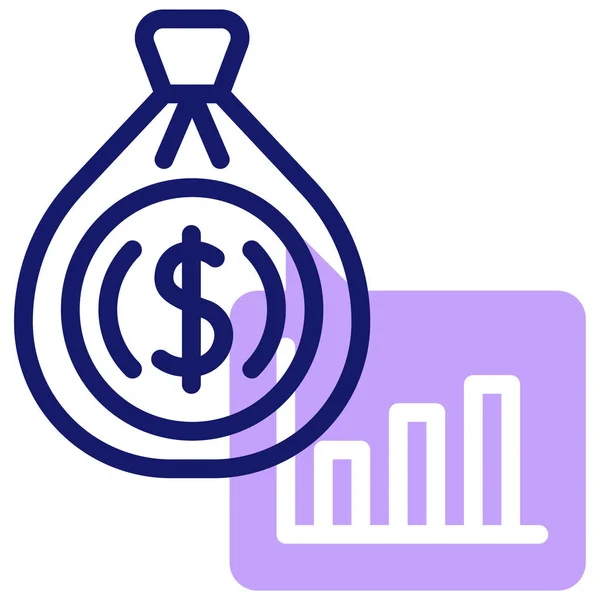 Profit Web Icon Simple Illustration — Stock Vector