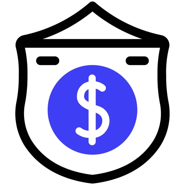 Δολάριο Web Εικονίδιο Απλή Απεικόνιση — Διανυσματικό Αρχείο