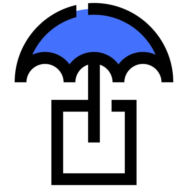 Ett Paraply Webb Ikon Enkel Design — Stock vektor
