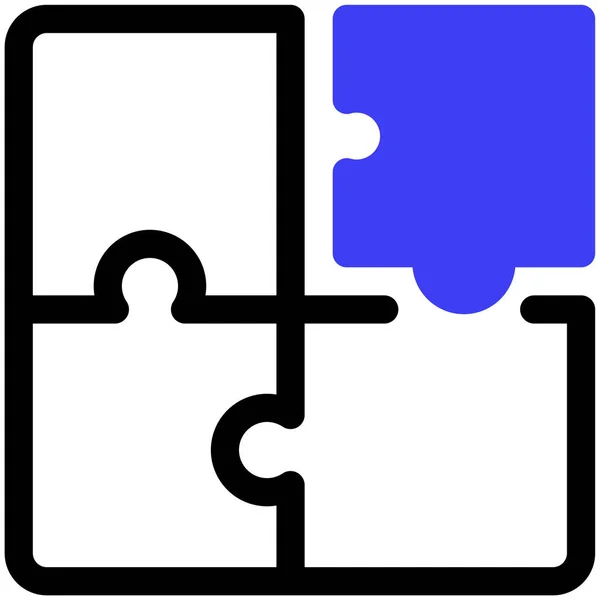 Puzzle Icona Web Semplice Illustrazione — Vettoriale Stock