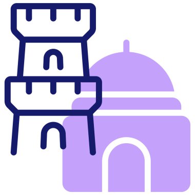 Bina. Web simgesi basit illüstrasyon