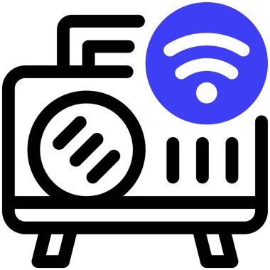 Radyo. Web simgesi basit illüstrasyon