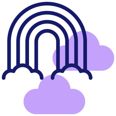 gökkuşağı web simgesi basit illüstrasyon