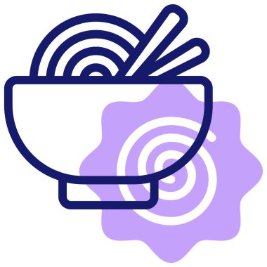 Ramen Web simgesi basit illüstrasyon