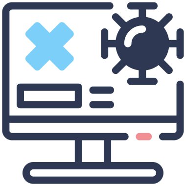 bilgisayar virüsü basit illüstrasyon