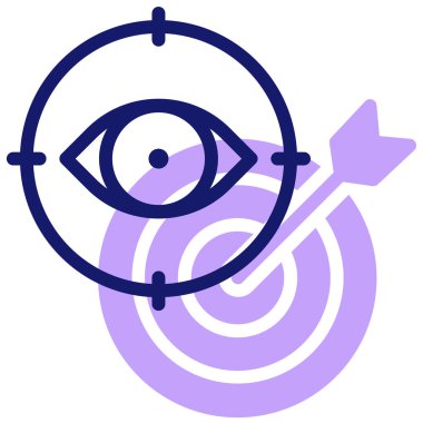 vizyon web simgesi basit illüstrasyon