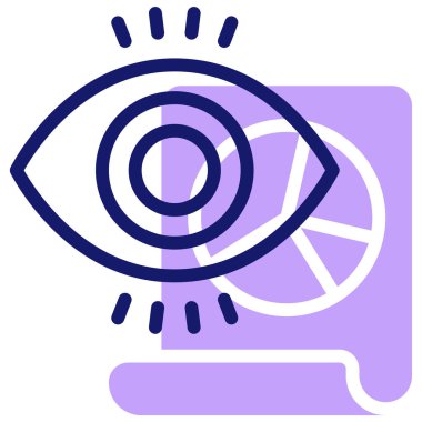 Göz. Web simgesi basit illüstrasyon