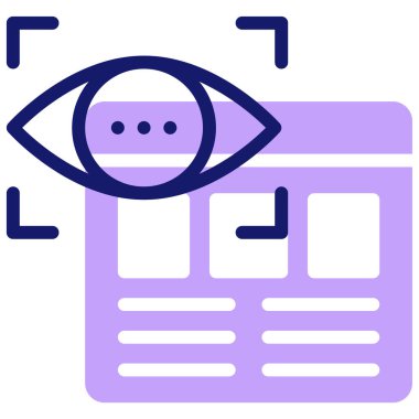 Göz. Web simgesi basit illüstrasyon