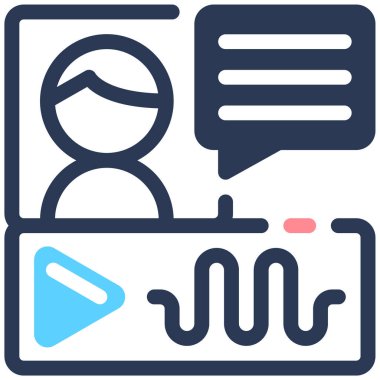 Konuş. Web simgesi basit illüstrasyon