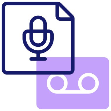 Mikrofon. Web simgesi basit illüstrasyon