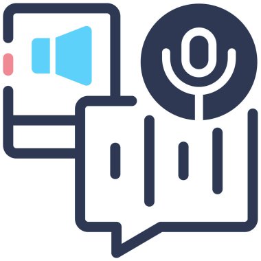 Konuşmacı. Web simgesi basit illüstrasyon