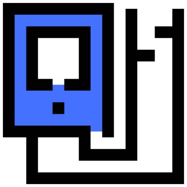 Bilgisayar. Web simgesi basit illüstrasyon