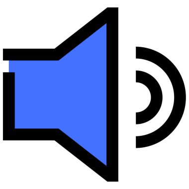 Konuşmacı. Web simgesi basit illüstrasyon