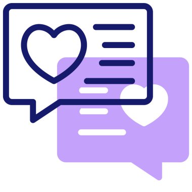 Sohbet. Web simgesi basit illüstrasyon