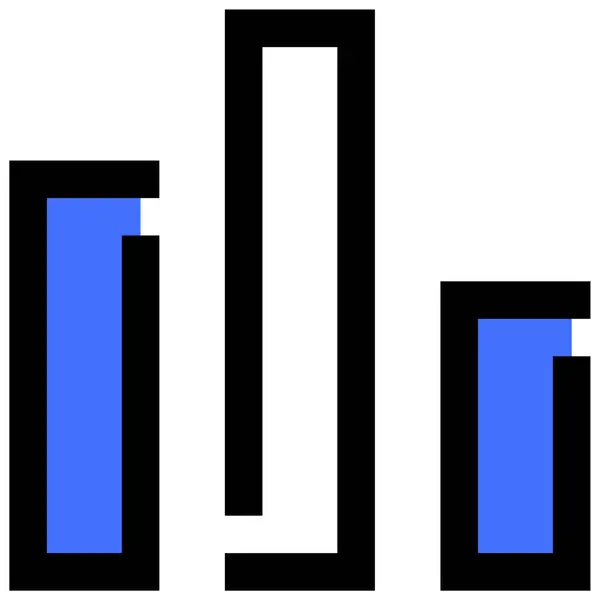 Staafdiagram Eenvoudige Illustratie — Stockvector