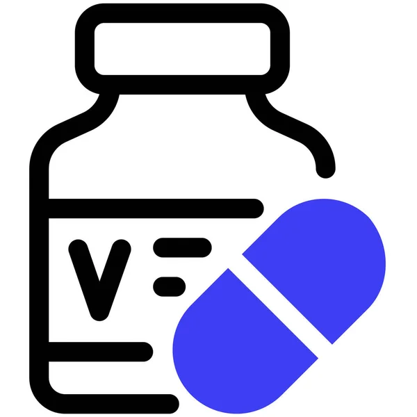 Drogas Icono Web Ilustración Simple — Vector de stock