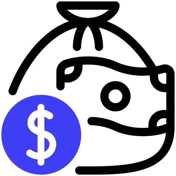 Cash Icône Web Illustration Simple — Image vectorielle