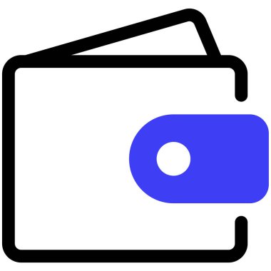 Cüzdan. Web simgesi basit tasarım