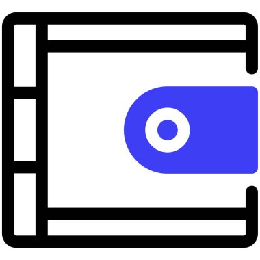 Cüzdan. Web simgesi basit illüstrasyon