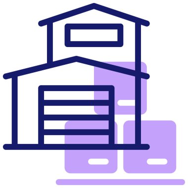 Bina. Web simgesi basit illüstrasyon