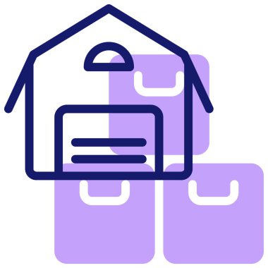 Ev. Web simgesi basit illüstrasyon