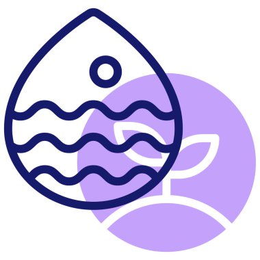 Su. Web simgesi basit illüstrasyon