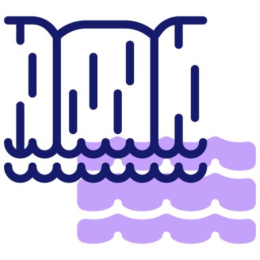 Su. Web simgesi basit illüstrasyon