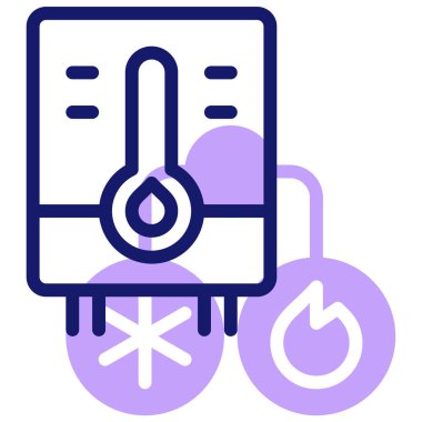 Termometre. Web simgesi basit illüstrasyon