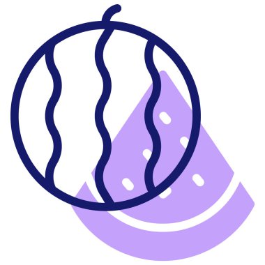 Karpuz. Web simgesi basit illüstrasyon 