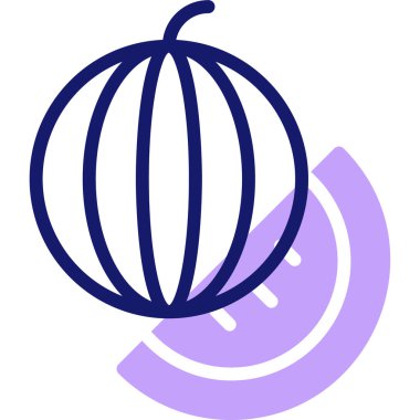 Karpuz. Web simgesi basit illüstrasyon 