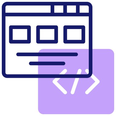 Web sitesi simgesi basit illüstrasyon