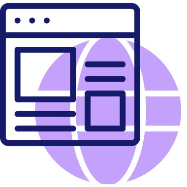 Web sitesi simgesi basit illüstrasyon