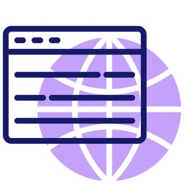 Web sitesi simgesi basit illüstrasyon