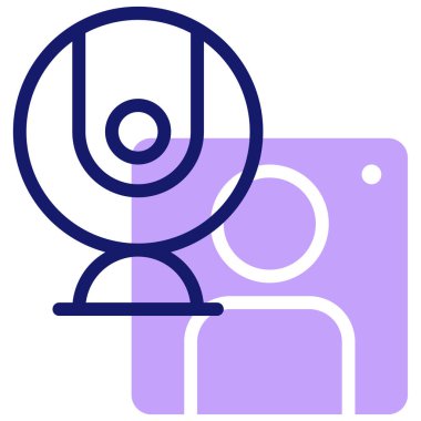 Web kamerası simgesi, basit illüstrasyon