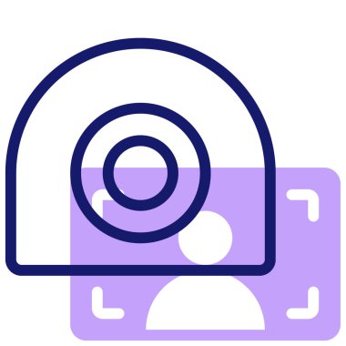 Web kamerası simgesi, basit illüstrasyon