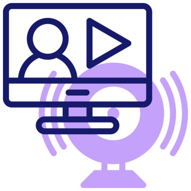 Web kamerası simgesi, basit illüstrasyon