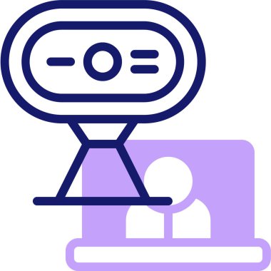 Web kamerası simgesi, basit illüstrasyon