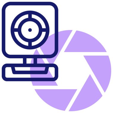 Web kamerası simgesi, basit illüstrasyon