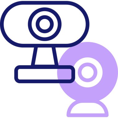 Web kamerası simgesi, basit illüstrasyon